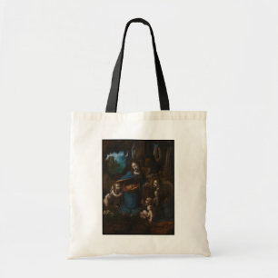 Madonna of the Rocks"Virgin Mary, baby Jesus, John Tote Bag