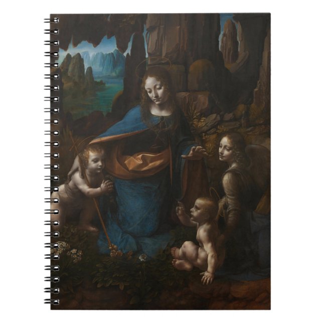Madonna of the Rocks, Virgin Mary, Jesus, John Notebook (Front)