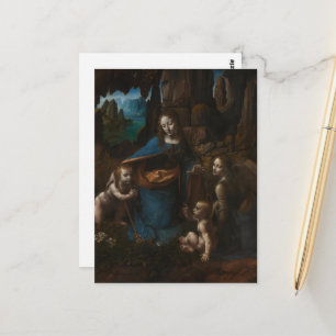 Madonna of the Rocks, Virgin Mary, Jesus, John Postcard