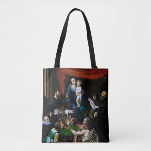 Madonna of the Rosary, Caravaggio Tote Bag