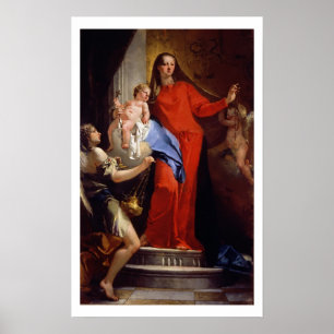 Madonna of the Rosary (oil on canvas) Poster