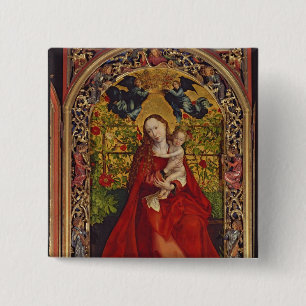 Madonna of the Rose Bower, 1473 15 Cm Square Badge