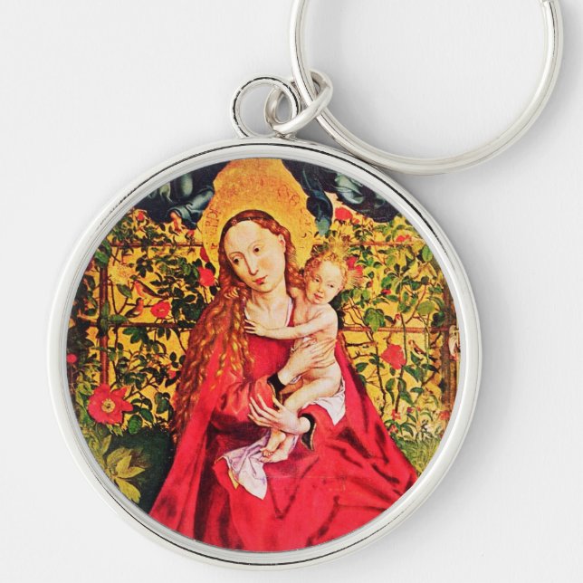 MADONNA OF THE ROSE BOWER KEY RING (Front)