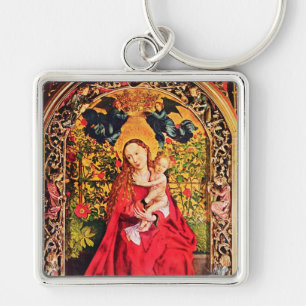 MADONNA OF THE ROSE BOWER KEY RING