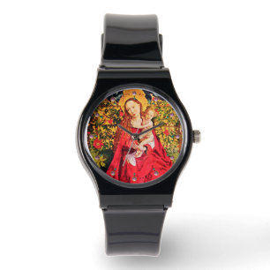MADONNA OF THE ROSE BOWER ,PINK AMETHYST GEMS WATCH