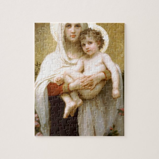Madonna of the Roses and Infant Child Jesus Jigsaw Puzzle (Vertical)