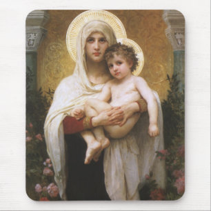Madonna of the Roses by Bouguereau Mouse Pad