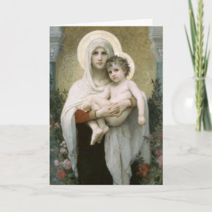 Madonna of the Roses Holiday Card