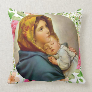 Madonna of the Streets Holy Mary Madonnina Cushion
