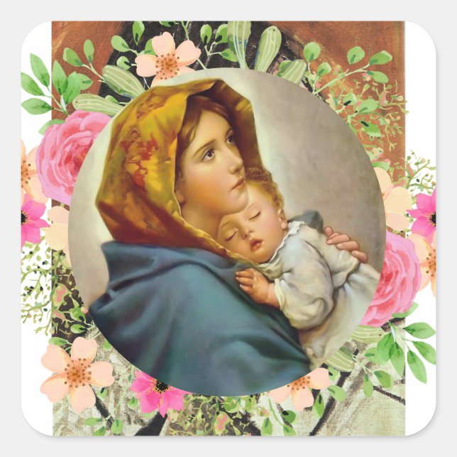 Madonna of the Streets Holy Mary Madonnina Square Sticker (Front)