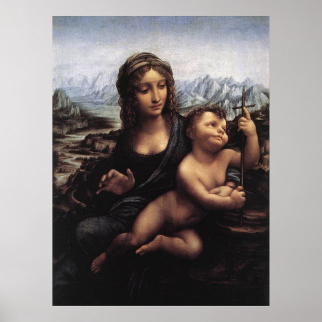 madonna of the yarnwinder, Leonardo Da Vinci Poster (Front)