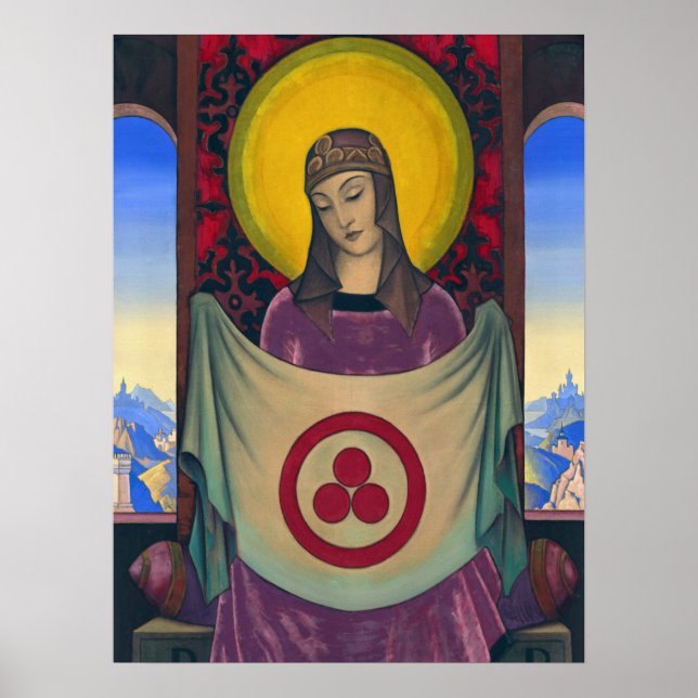 Madonna Oriflamma by Nicholas Roerich Poster (Front)
