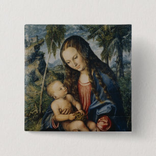 Madonna under the fir tree, c.1510 15 cm square badge
