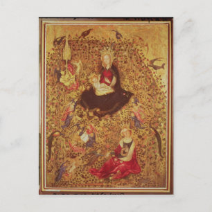 Madonna with a Rose Bush Postcard