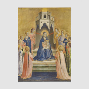 Madonna with Child and Twelve Angels by Angelico Tissue Paper