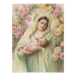 Madonna with Child - Cipriano Cei Poster