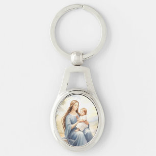 Madonna with Child Jesus Key Ring