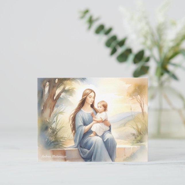 Madonna with Child Jesus Postcard (Standing Front)