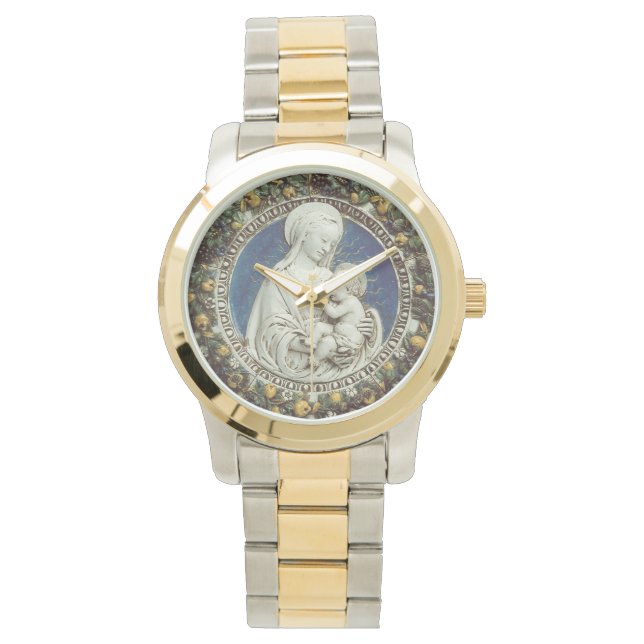 MADONNA WITH CHILD Round Watch (Front)