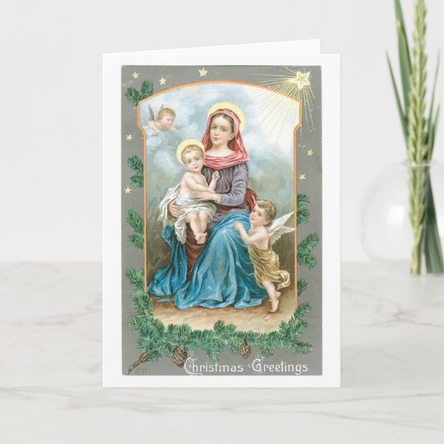Madonna with Christ Child Holiday Card (Front)