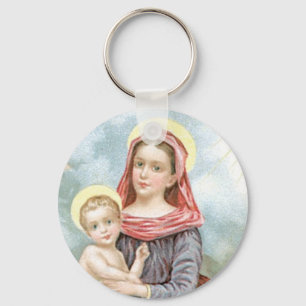 Madonna with Christ Child Key Ring