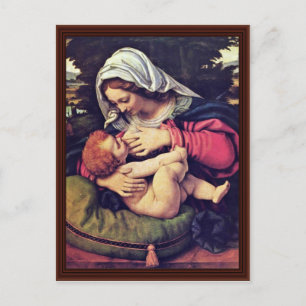 Madonna With The Green Cushion Postcard