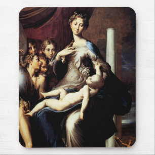 Madonna with the Long Neck by Parmigiano Mouse Pad