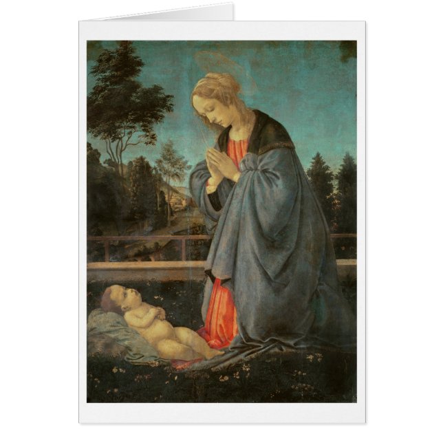 Madonna worshipping the Child, c.1477-80 (oil on p (Front)