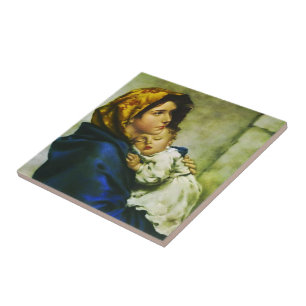 Madonnina - Virgin Mary - Madonna of the Streets  Ceramic Tile