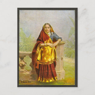 Madras girl postcard
