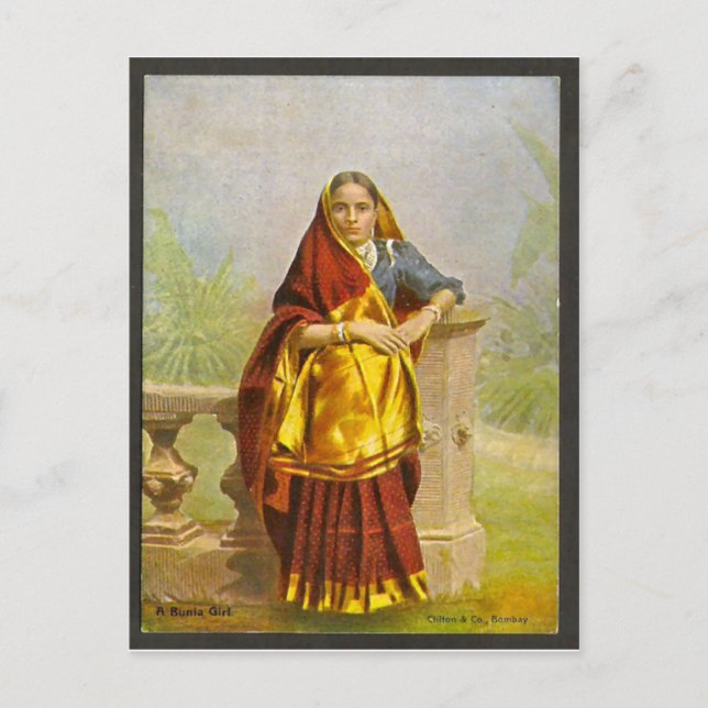 Madras girl postcard (Front)