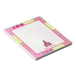 Madras Inspired Plaid Teacher Notepad