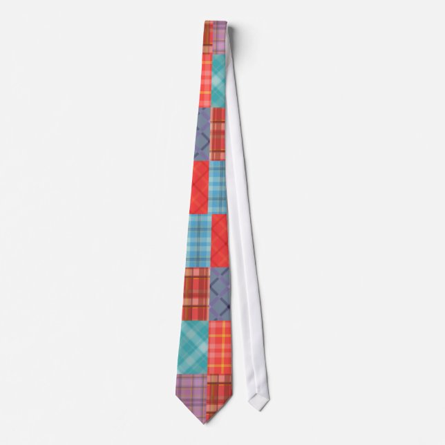 Madras Patchwork Tie (Front)