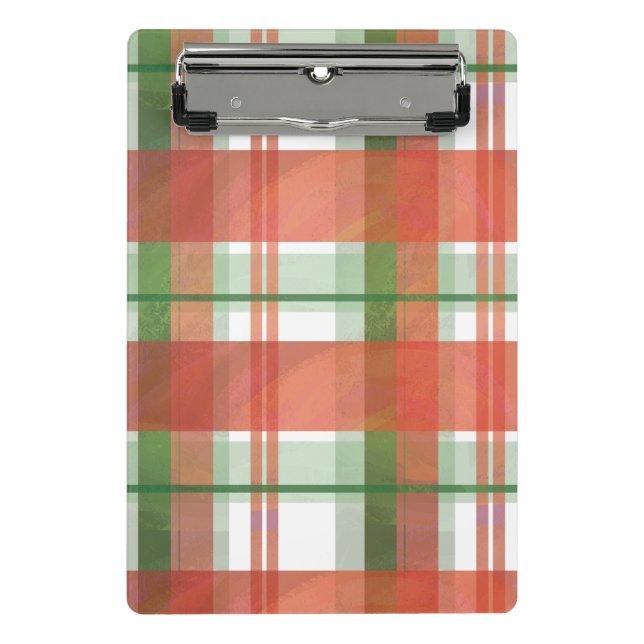 Madras Plaid Christmas Mini Clipboard (Front)