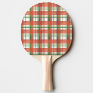 Madras Plaid Christmas Ping Pong Paddle