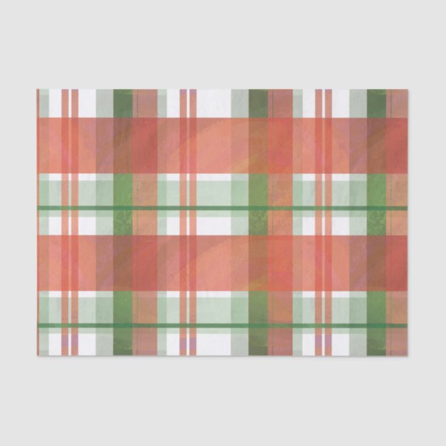 Madras Plaid Christmas Tissue Paper (Front)