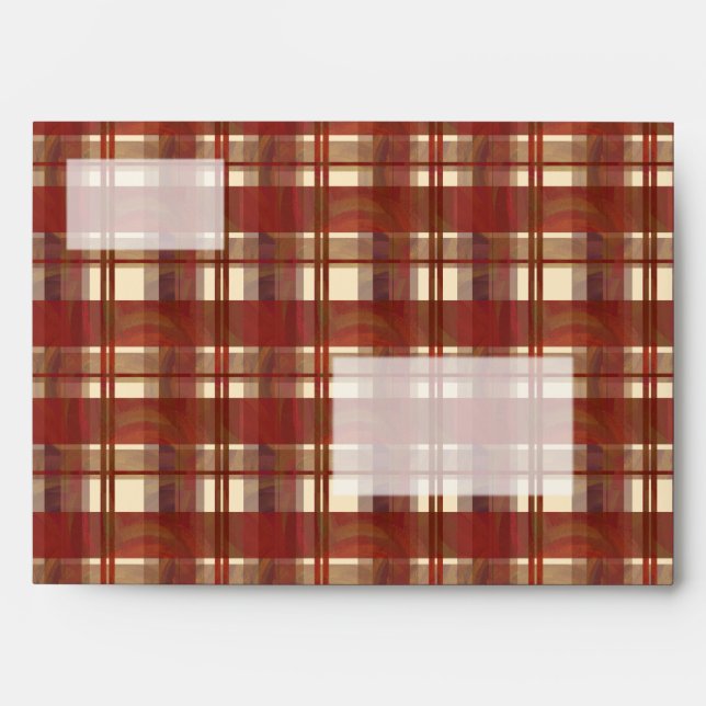 Madras Plaid Fall Red Envelope (Front)