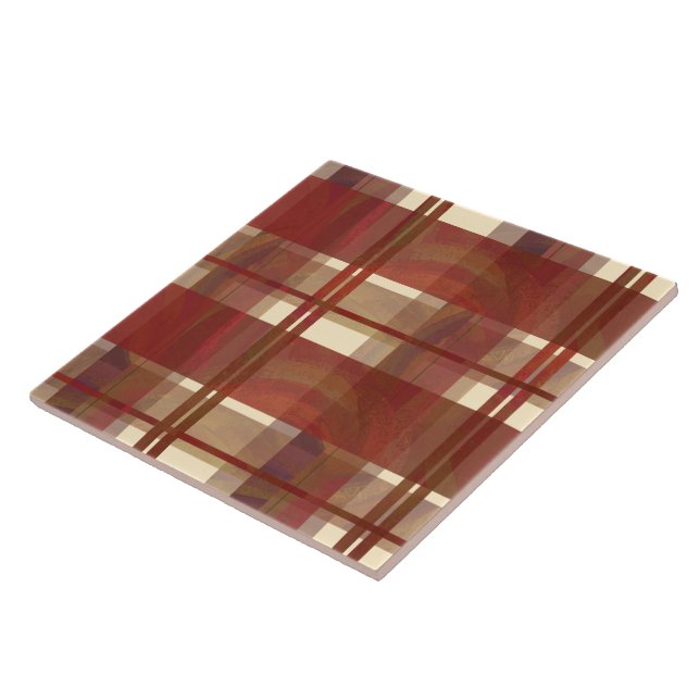 Madras Plaid Fall Red Tile (Side)