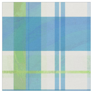 Madras Plaid Green and Blue Fabric