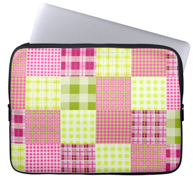 Madras Plaid Inspired Electronics Bag (Front)