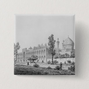 Madrasa-yi Masjid-i Shah Sultan Hussein, in Isfaha 15 Cm Square Badge
