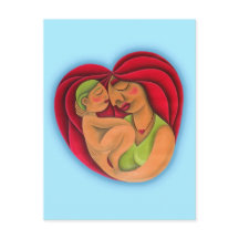 Madre y su hijo pintura óleo arte. Mum.