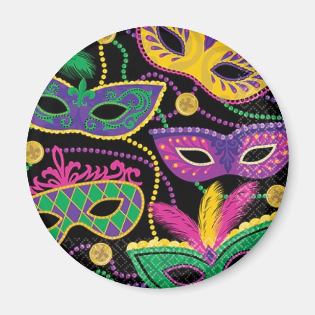 "MADRI GRA MASK" MAGNET (Front)