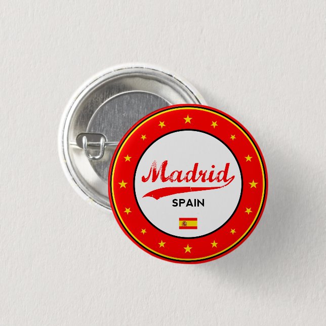 Madrid 3 Cm Round Badge (Front & Back)