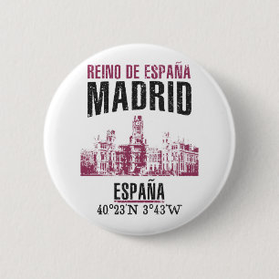 Madrid 6 Cm Round Badge