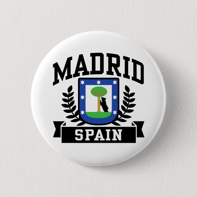 Madrid 6 Cm Round Badge (Front)