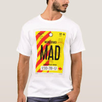 Madrid Airport Baggage Poster T-Shirt