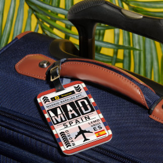 Madrid Airport Code Luggage Tag