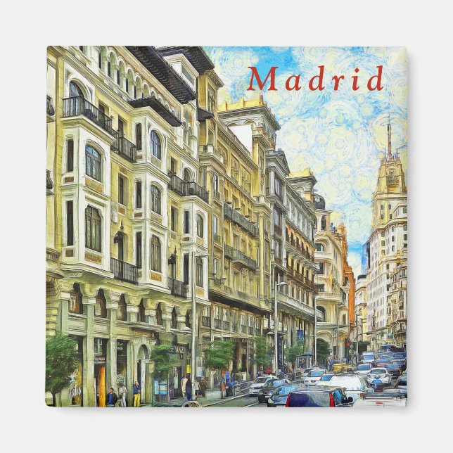 Madrid. Architecture of Gran Vía. Magnet (Front)