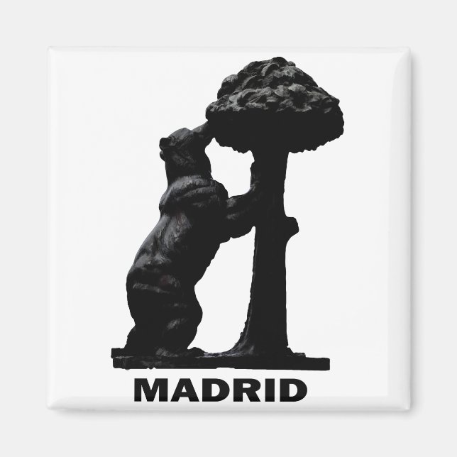 Madrid Bear and the Madrono Tree Magnet (Front)